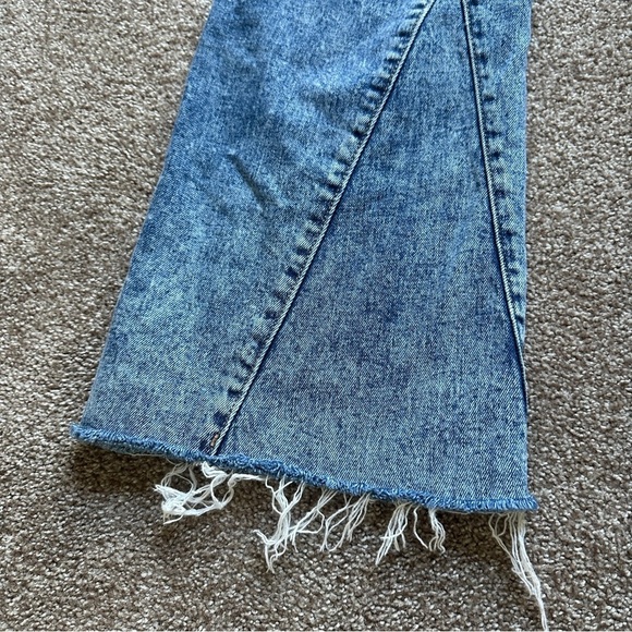 Old Navy Extra High Rise Blue Acid Wash Flare Jeans Women's Size 14 NWOT Boho - Picture 7 of 14
